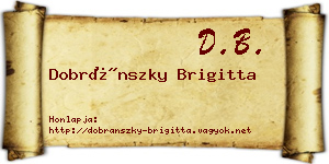 Dobránszky Brigitta névjegykártya
