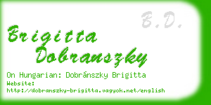 brigitta dobranszky business card